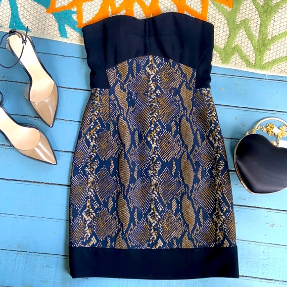 Diane Von Furstenberg Strapless Python Dress 4 - Picture 1 of 8